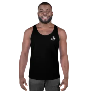Athletic Apparatus Black White logo Unisex Tank Top