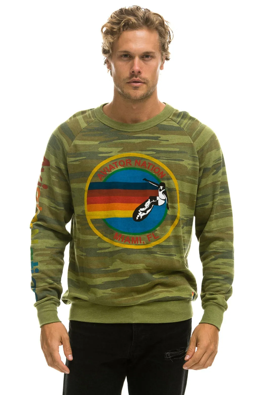 AVIATOR NATION MIAMI  SWEATSHIRT - CAMO