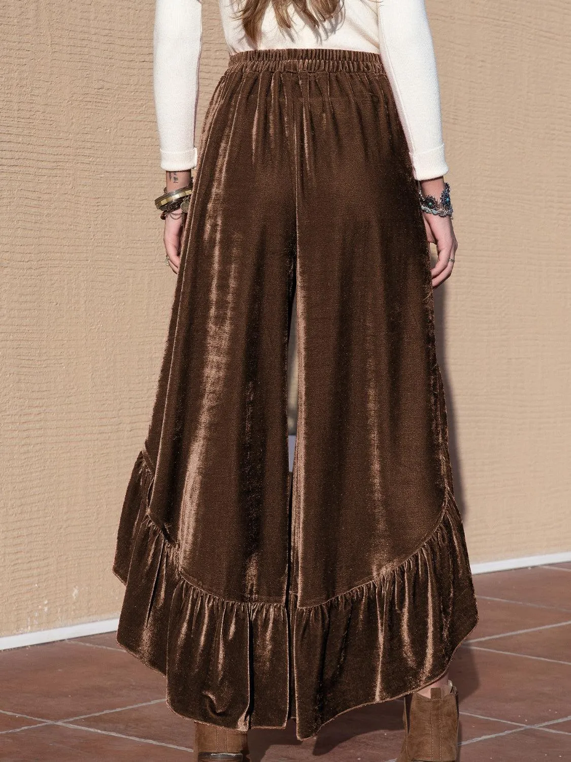 Awesome Slit Ruffle Palazzo Pants