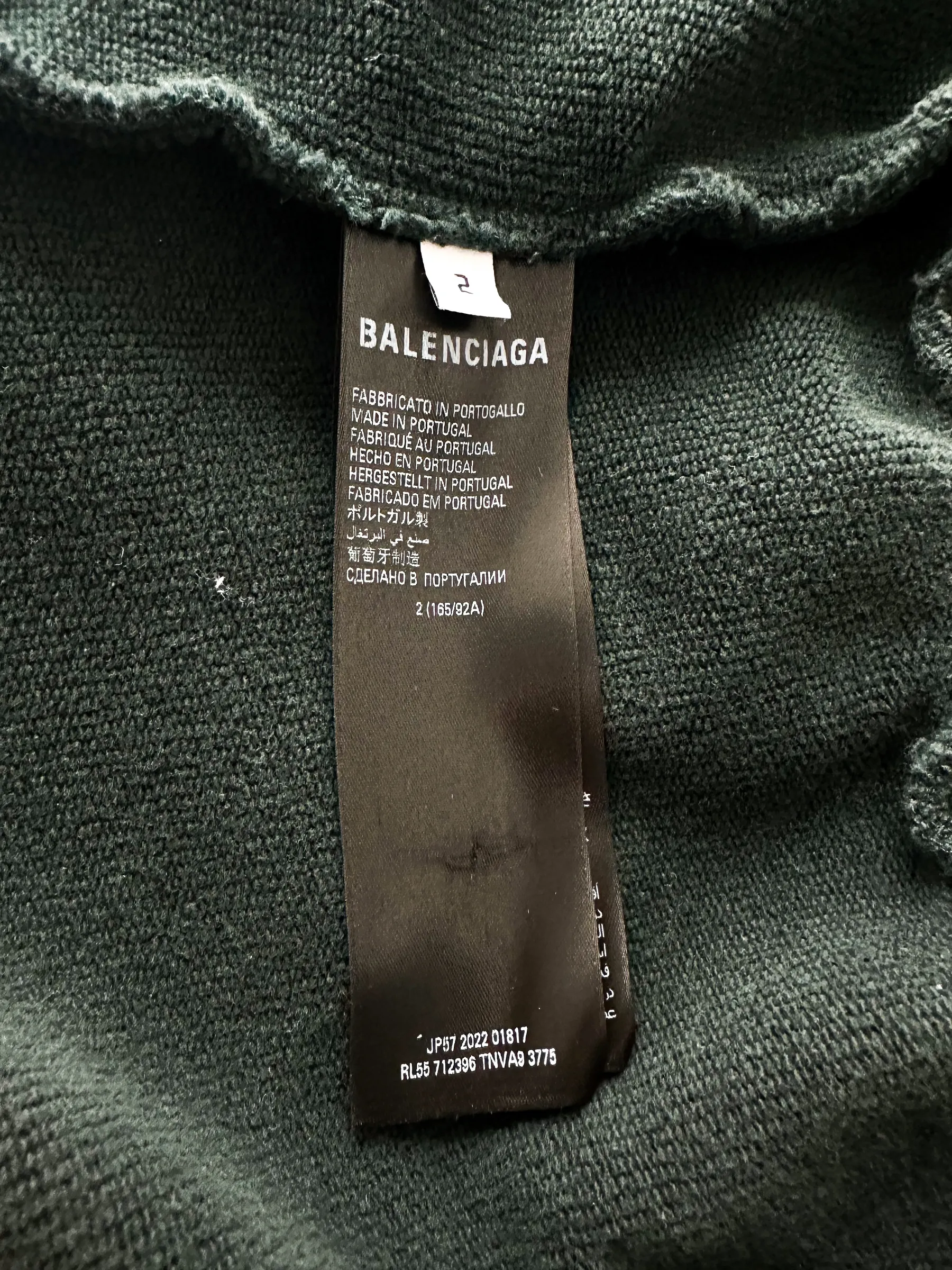 Balenciaga Adidas Green Oversized Unisex Logo Hoodie