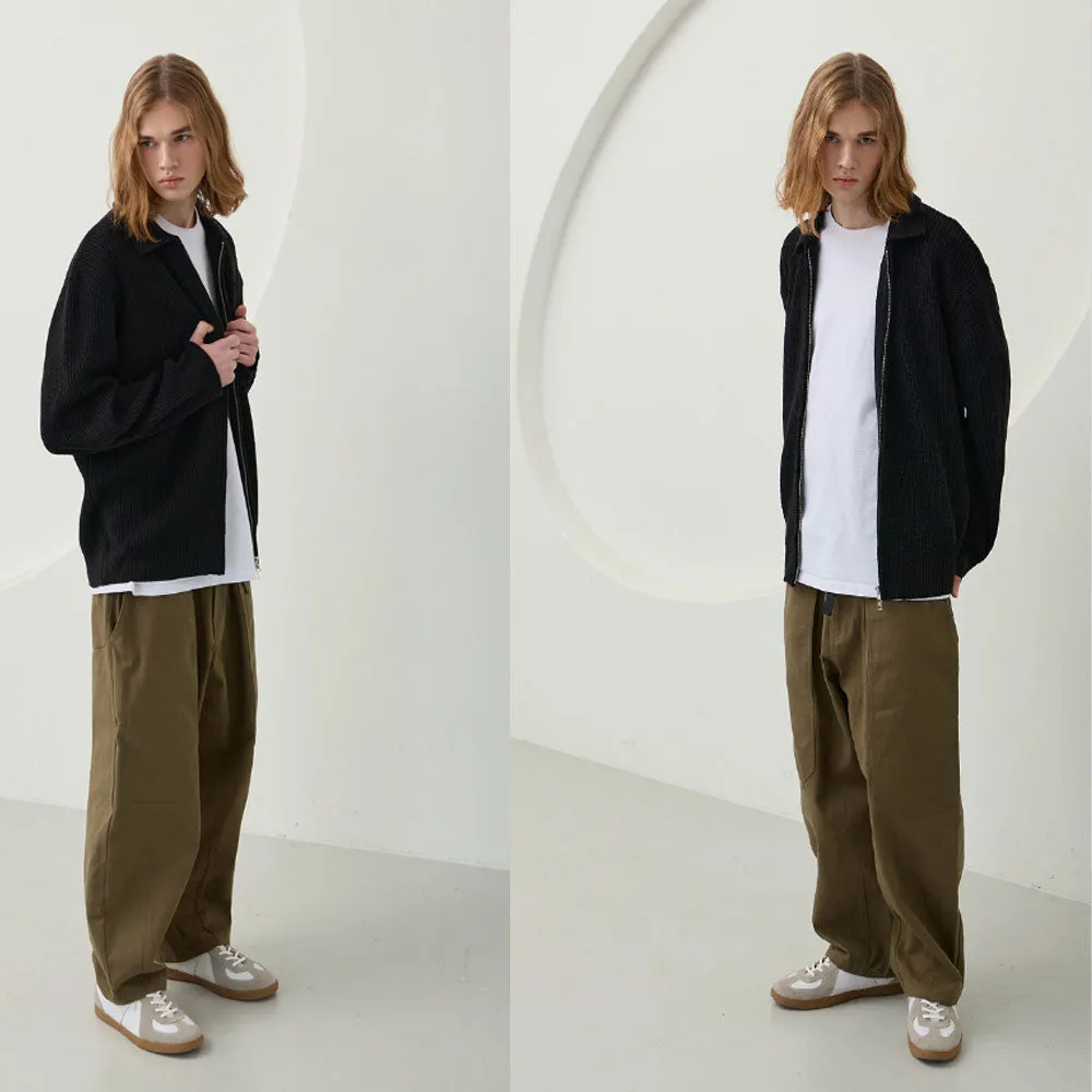 Balllon Strap Cotton Pants [Khaki]