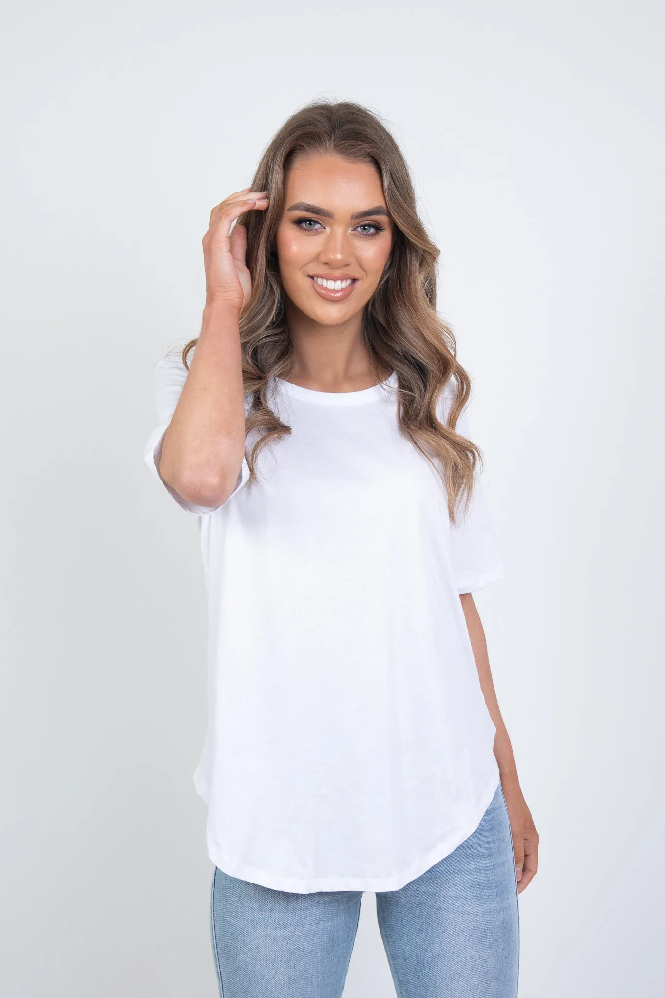 'BETTY BASICS' ARIANA TEE - WHITE