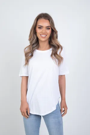 'BETTY BASICS' ARIANA TEE - WHITE