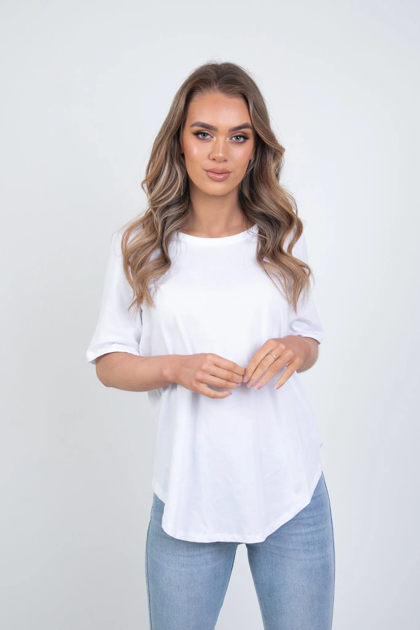 'BETTY BASICS' ARIANA TEE - WHITE