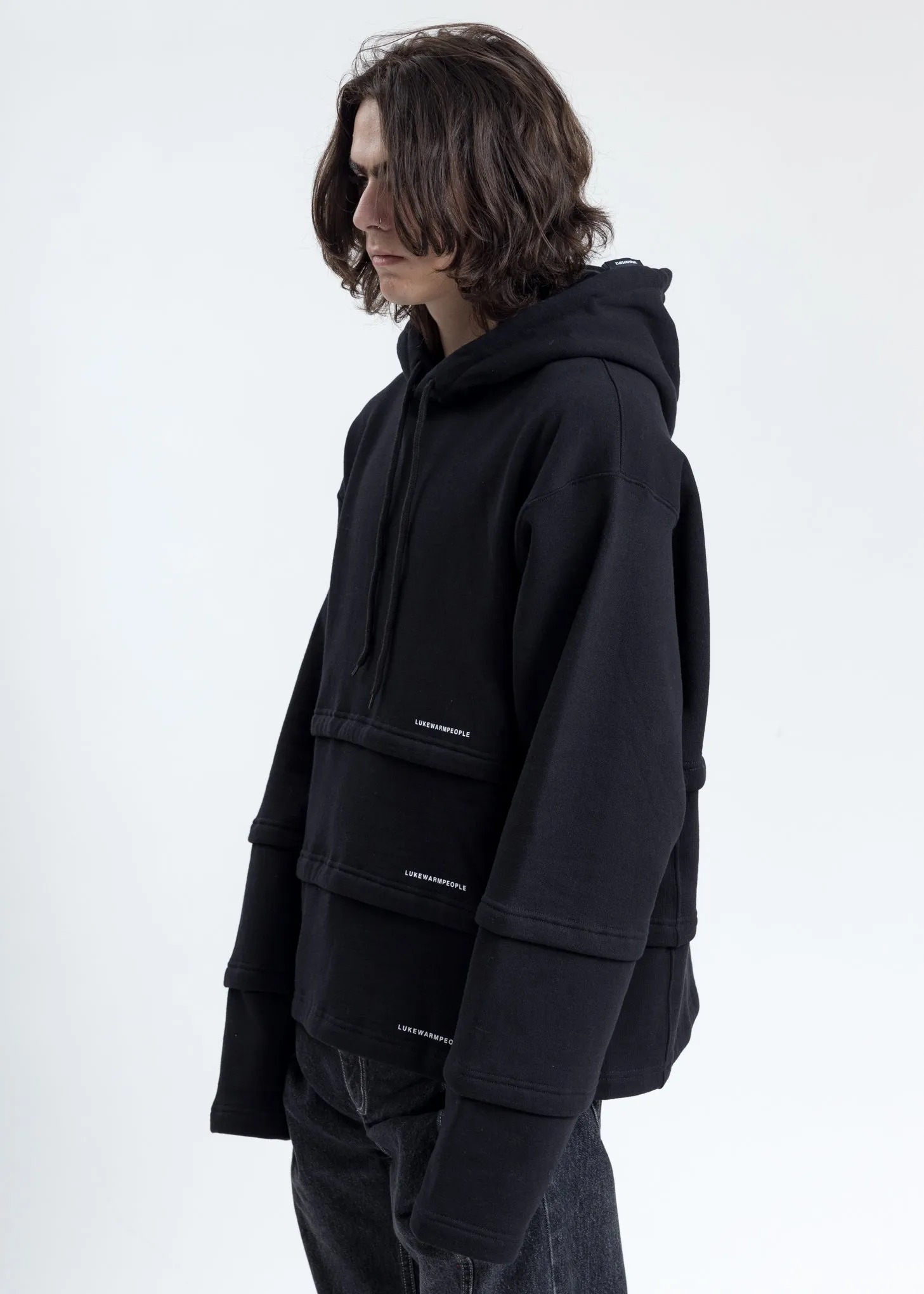 Black Triple Layer Hoodies