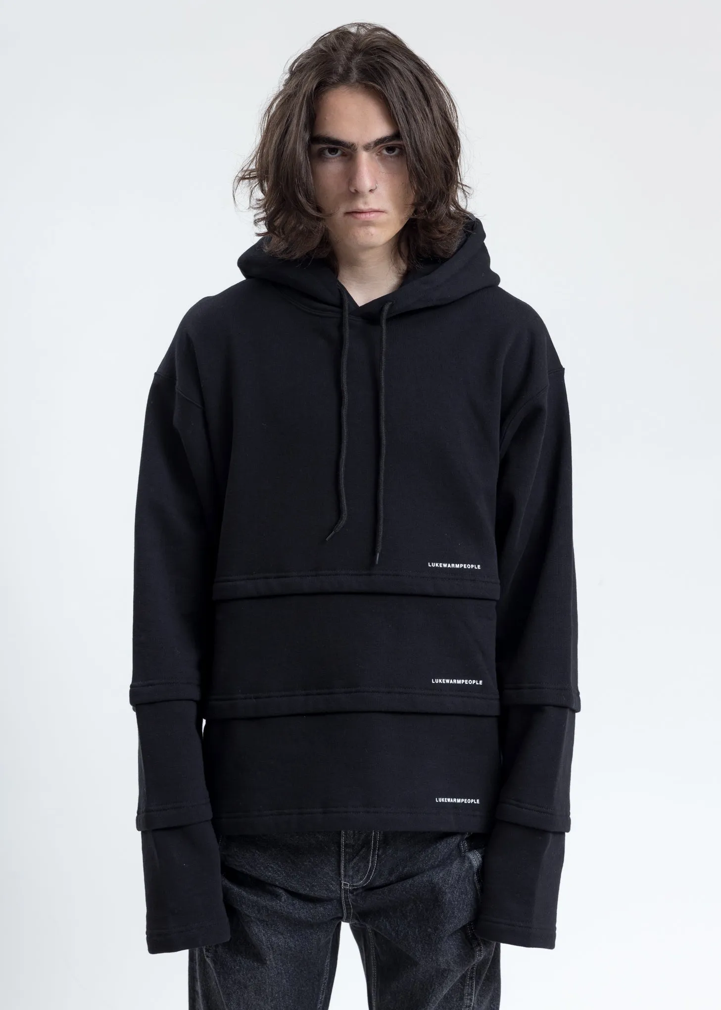 Black Triple Layer Hoodies