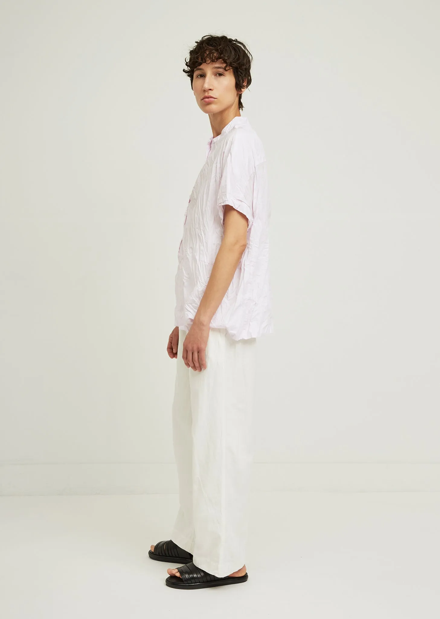 Boxit Button Short Sleeve Blouse