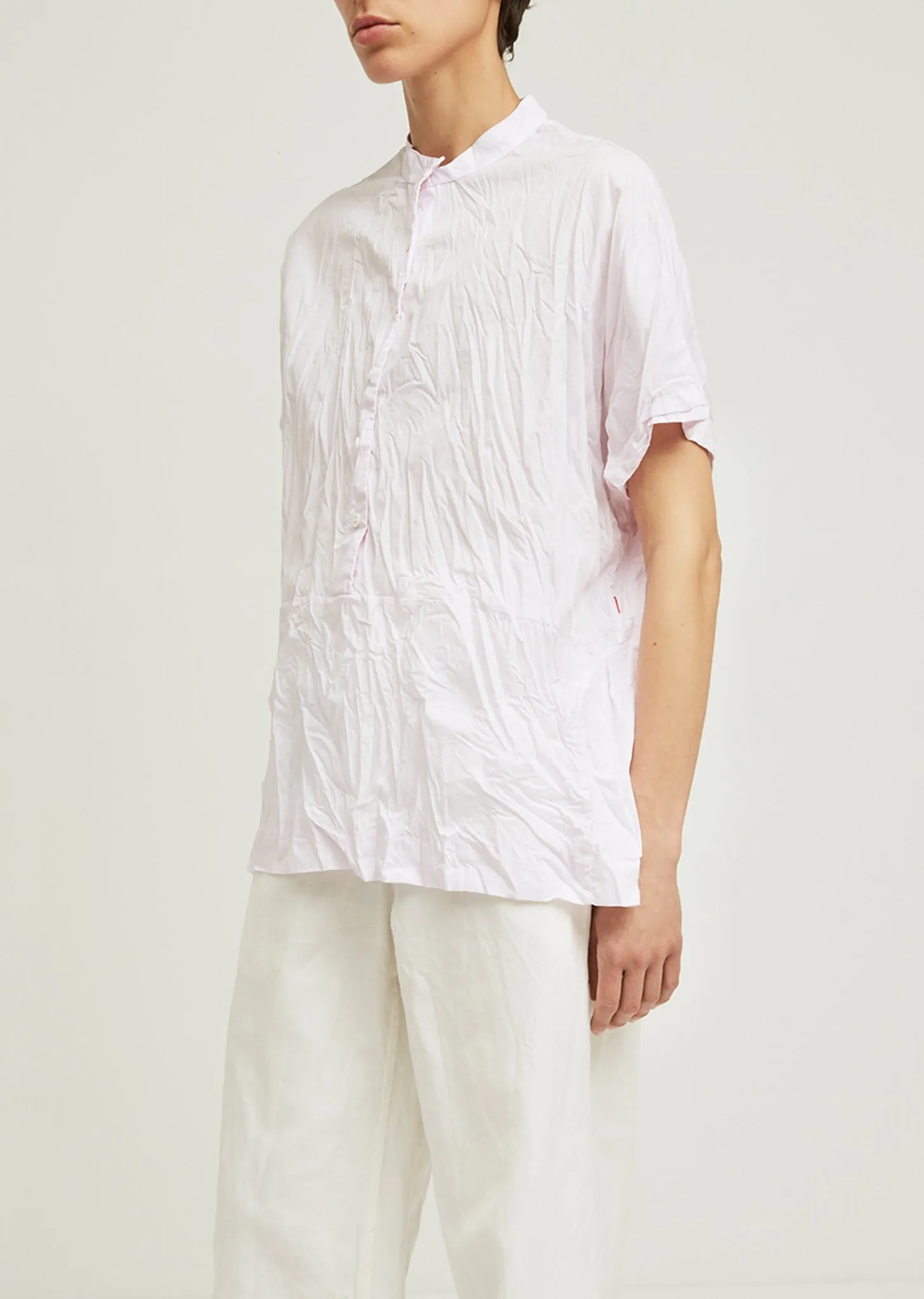 Boxit Button Short Sleeve Blouse