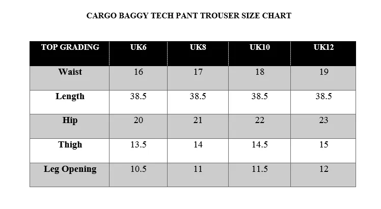 CARGO BAGGY TECH PANT TROUSER-BLACK