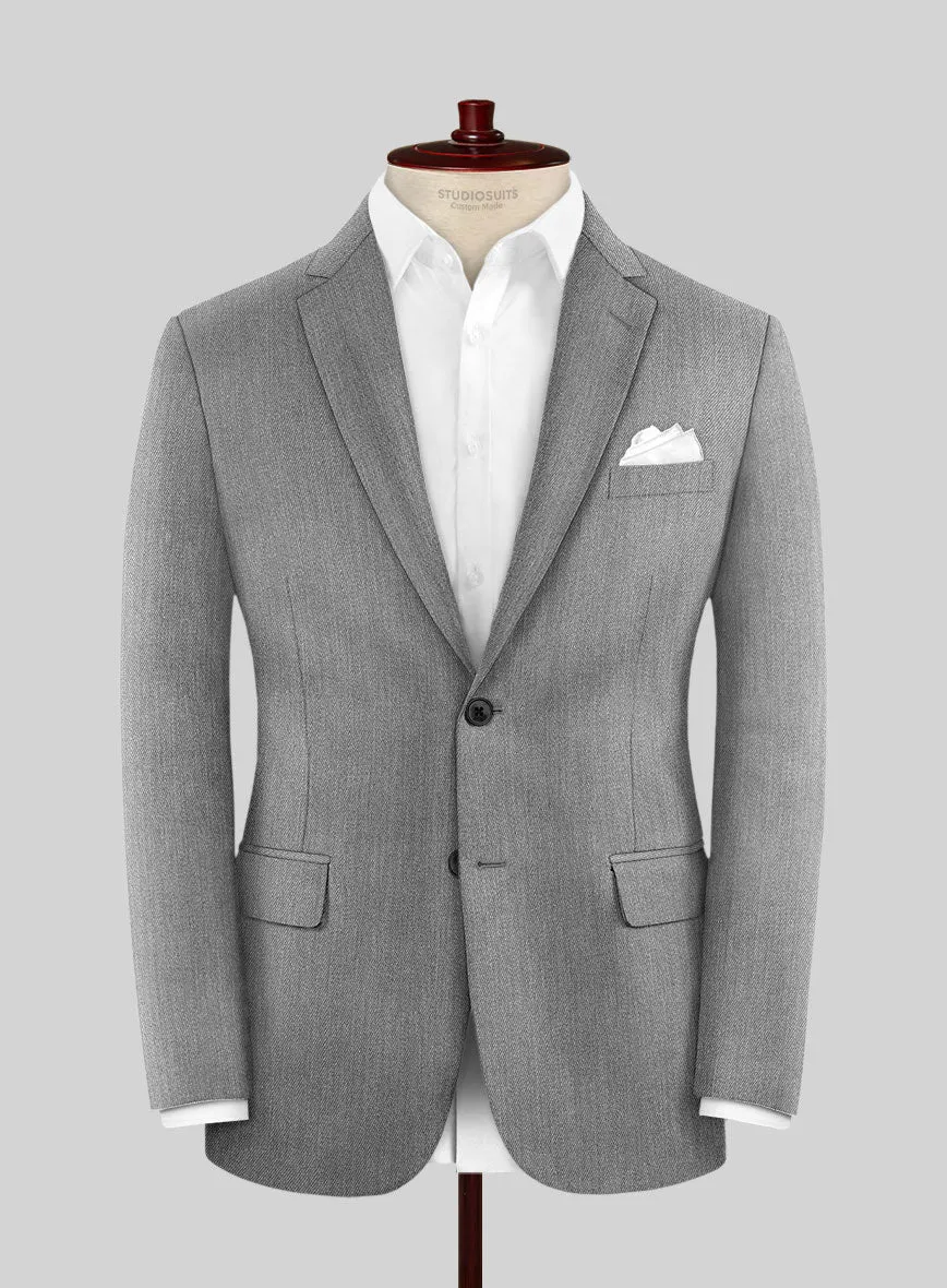 Cavalry Twill Light Gray Wool Jacket