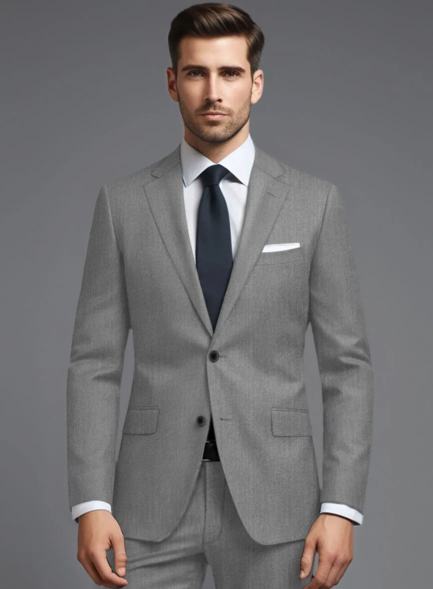 Cavalry Twill Light Gray Wool Jacket
