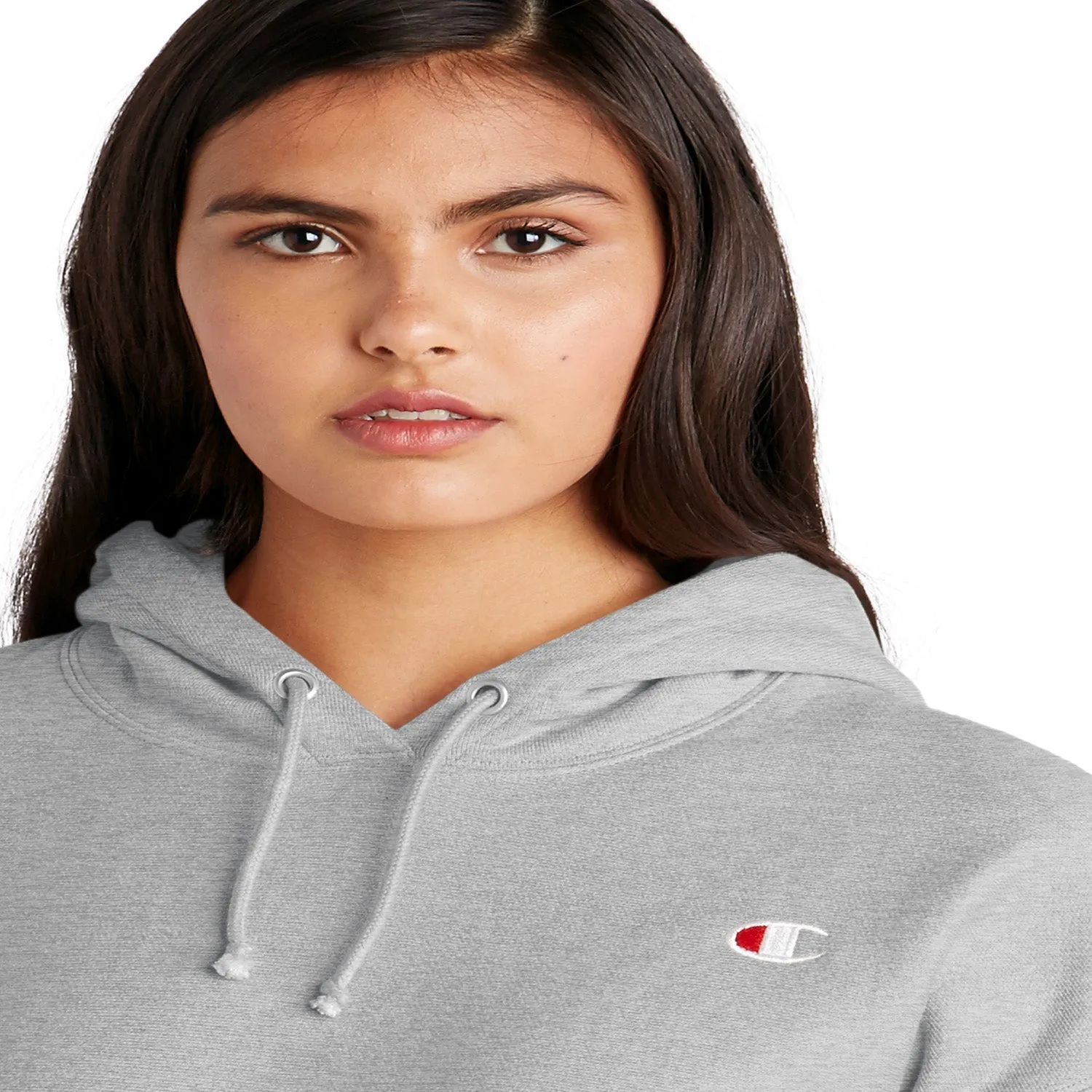 Champion Reverse Weave Fleece Women's Pullover Hoodie Oxford Gray