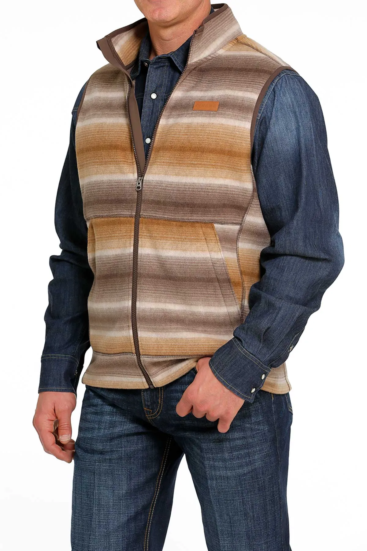 Cinch | Brown Polar Fleece Vest