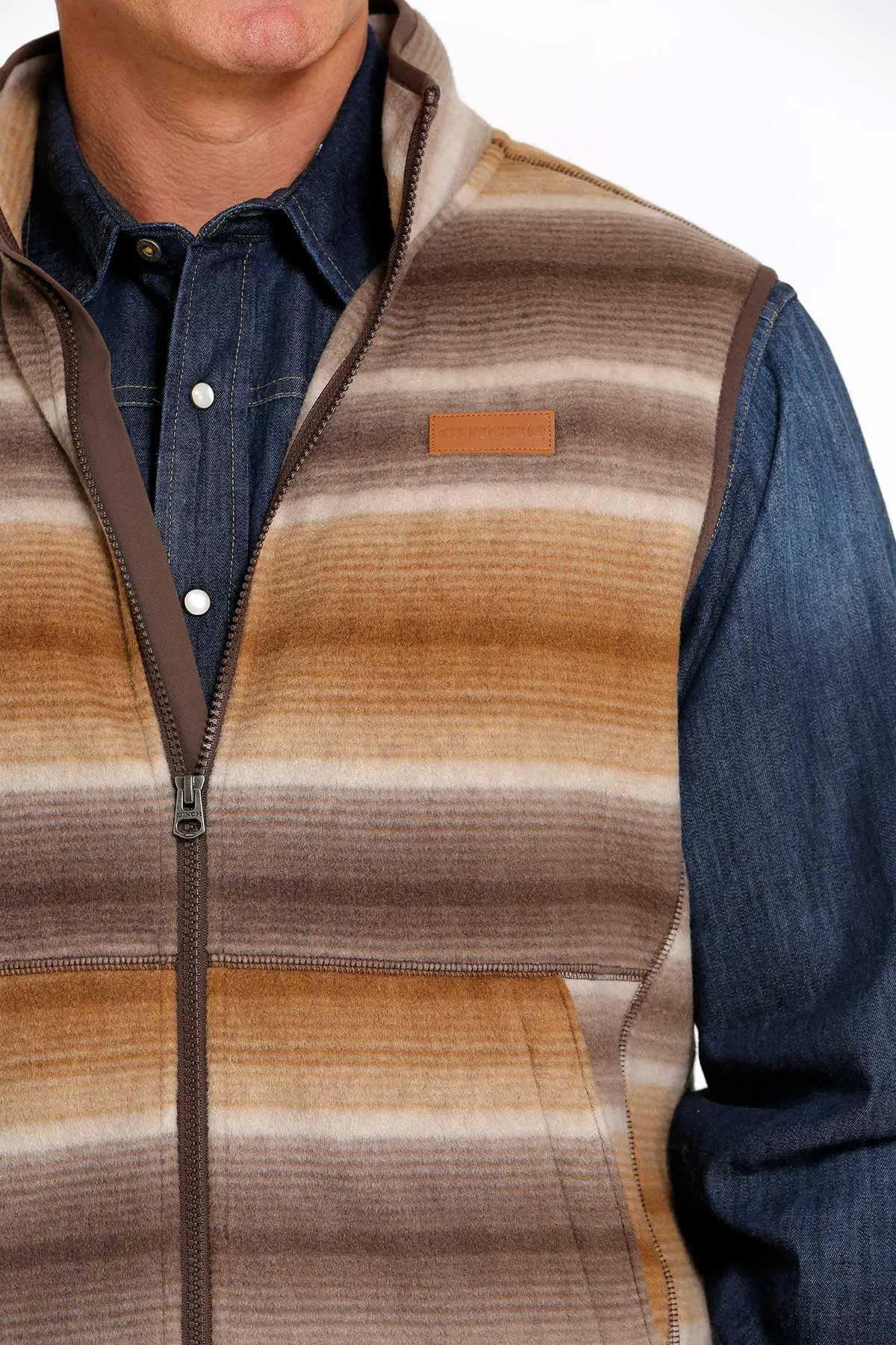 Cinch | Brown Polar Fleece Vest