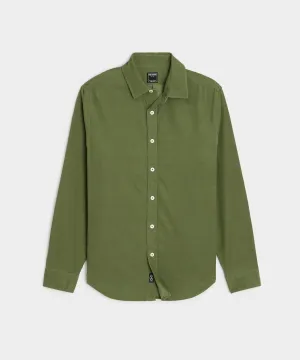 Corduroy Sport Shirt in Green Leaf