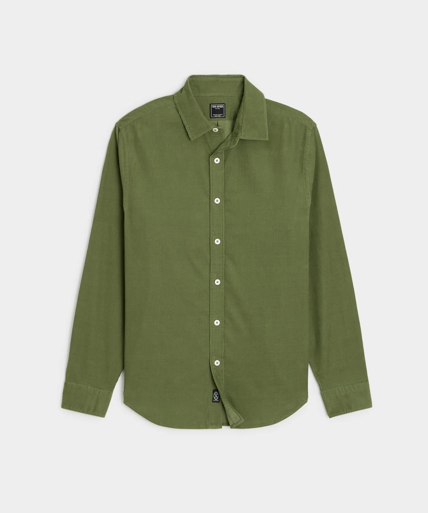 Corduroy Sport Shirt in Green Leaf