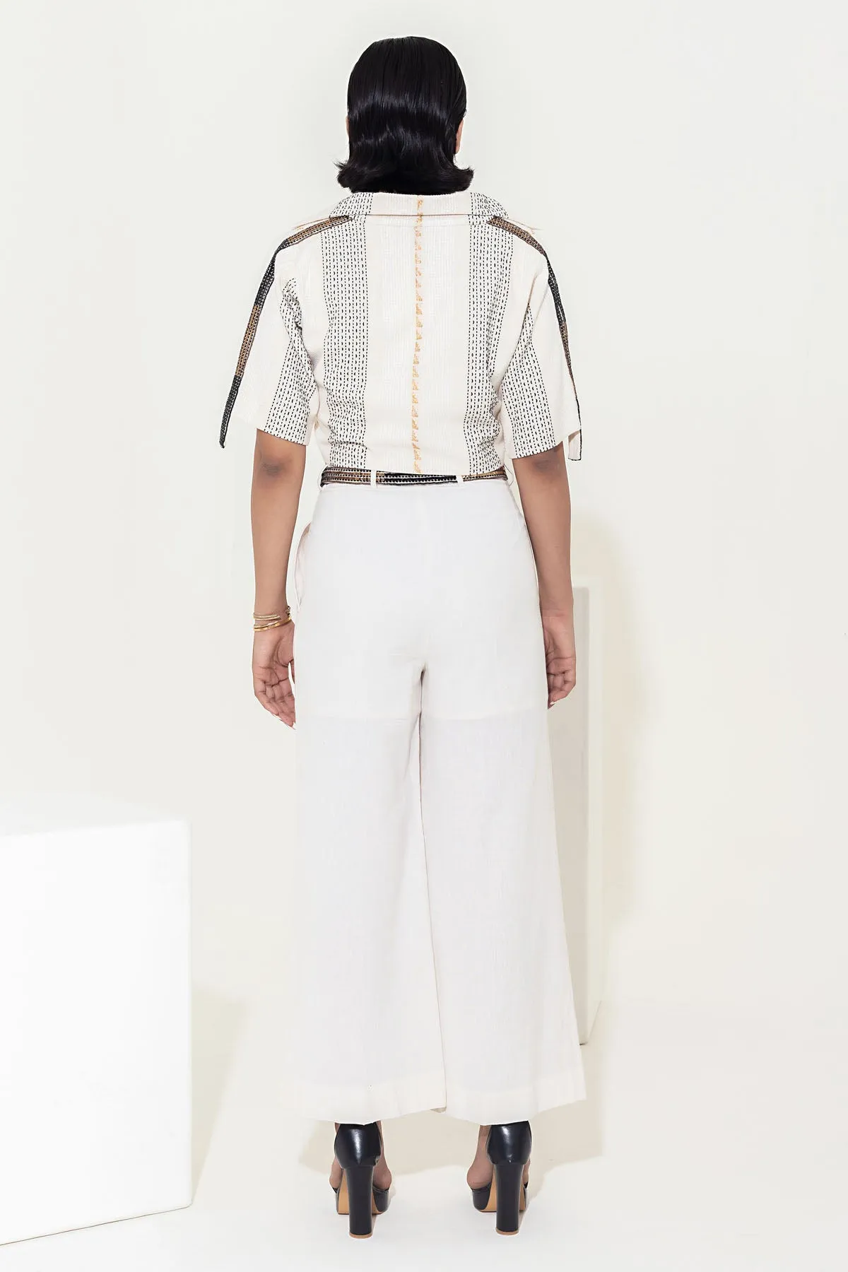 Cotton Ivory Cropped Jacket