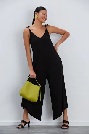 Cozy Loose fit Oversize Wide leg Jumpsuit in Black