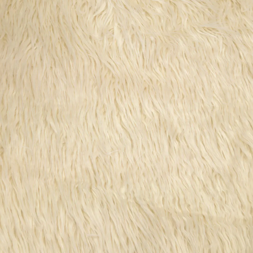 Cream Mongolian Long Pile Faux Fur