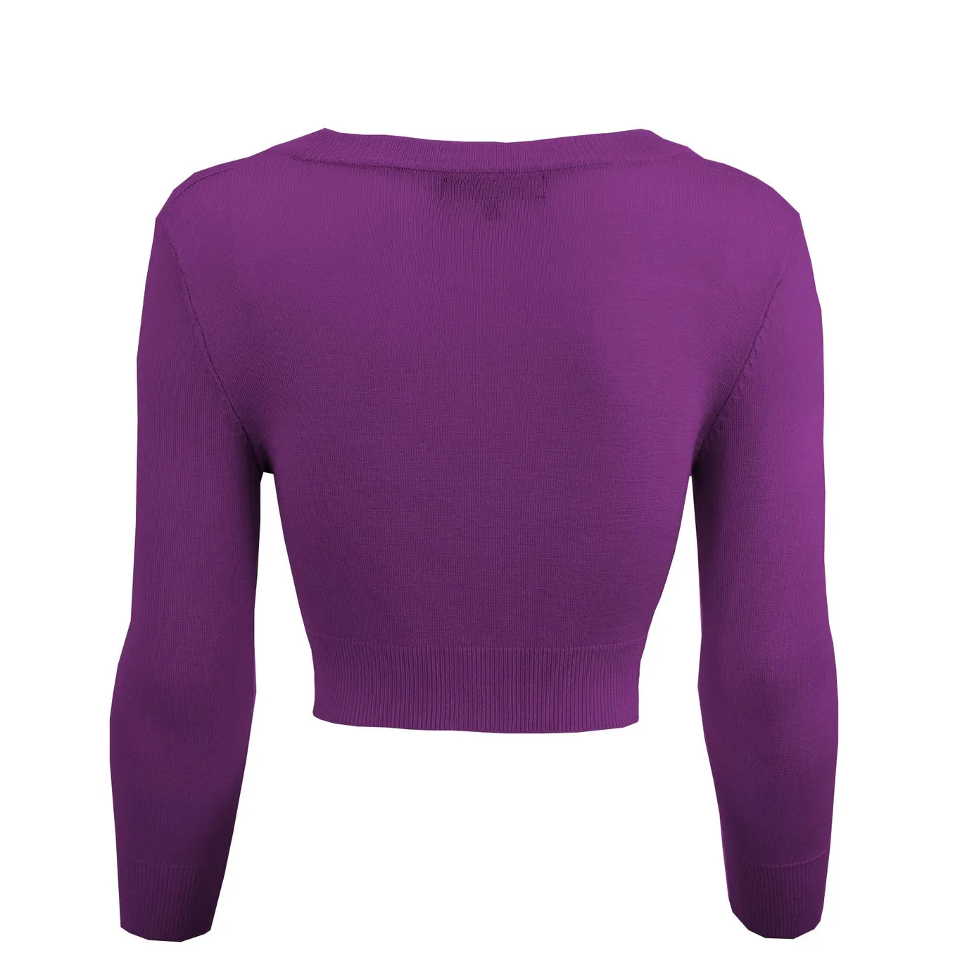 Cropped Cardigan - Purple