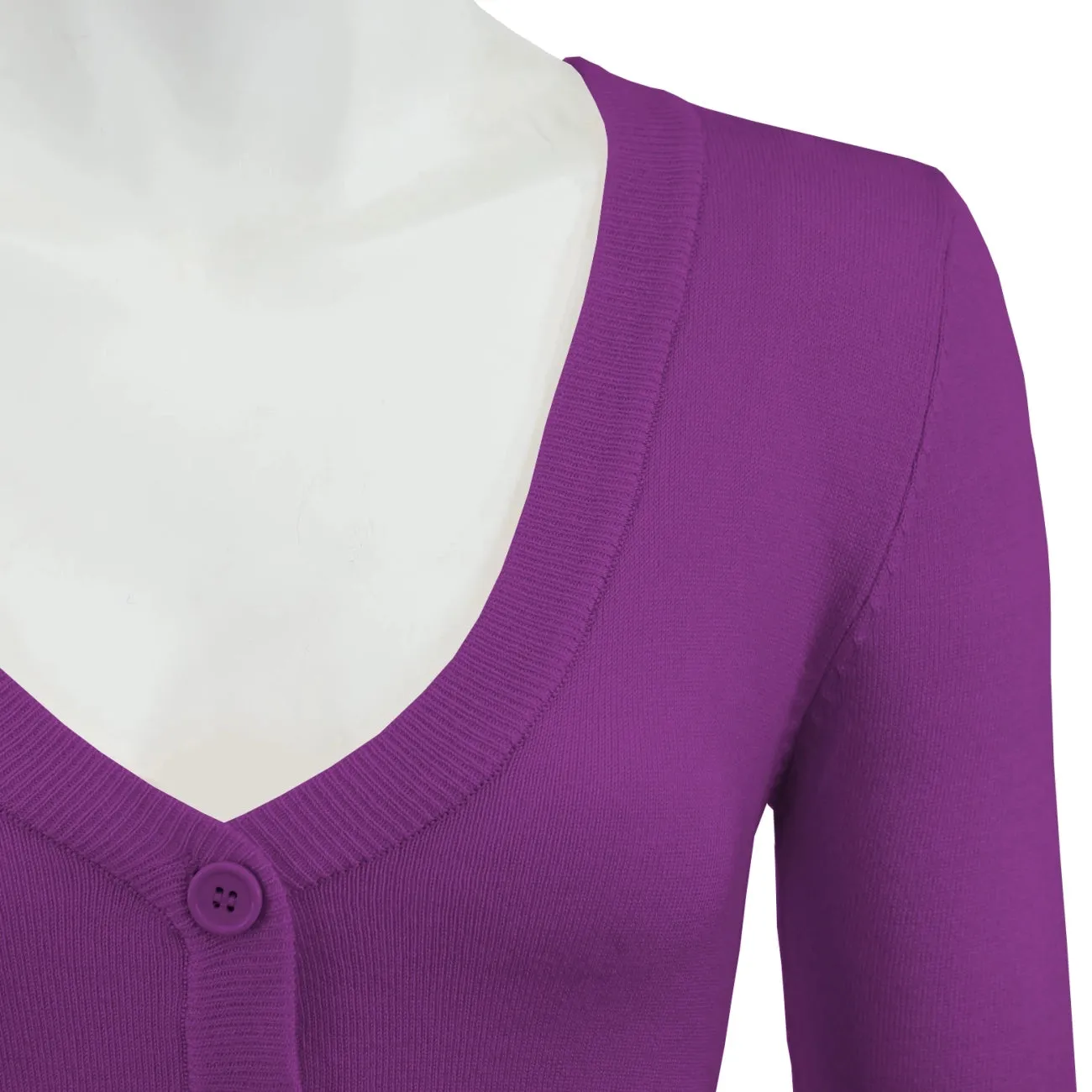 Cropped Cardigan - Purple