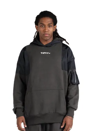 D-Gray  Waterproof Hoodie Zipper pocket .