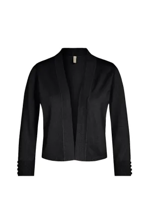 Dollie Open-Front Cardigan - Black