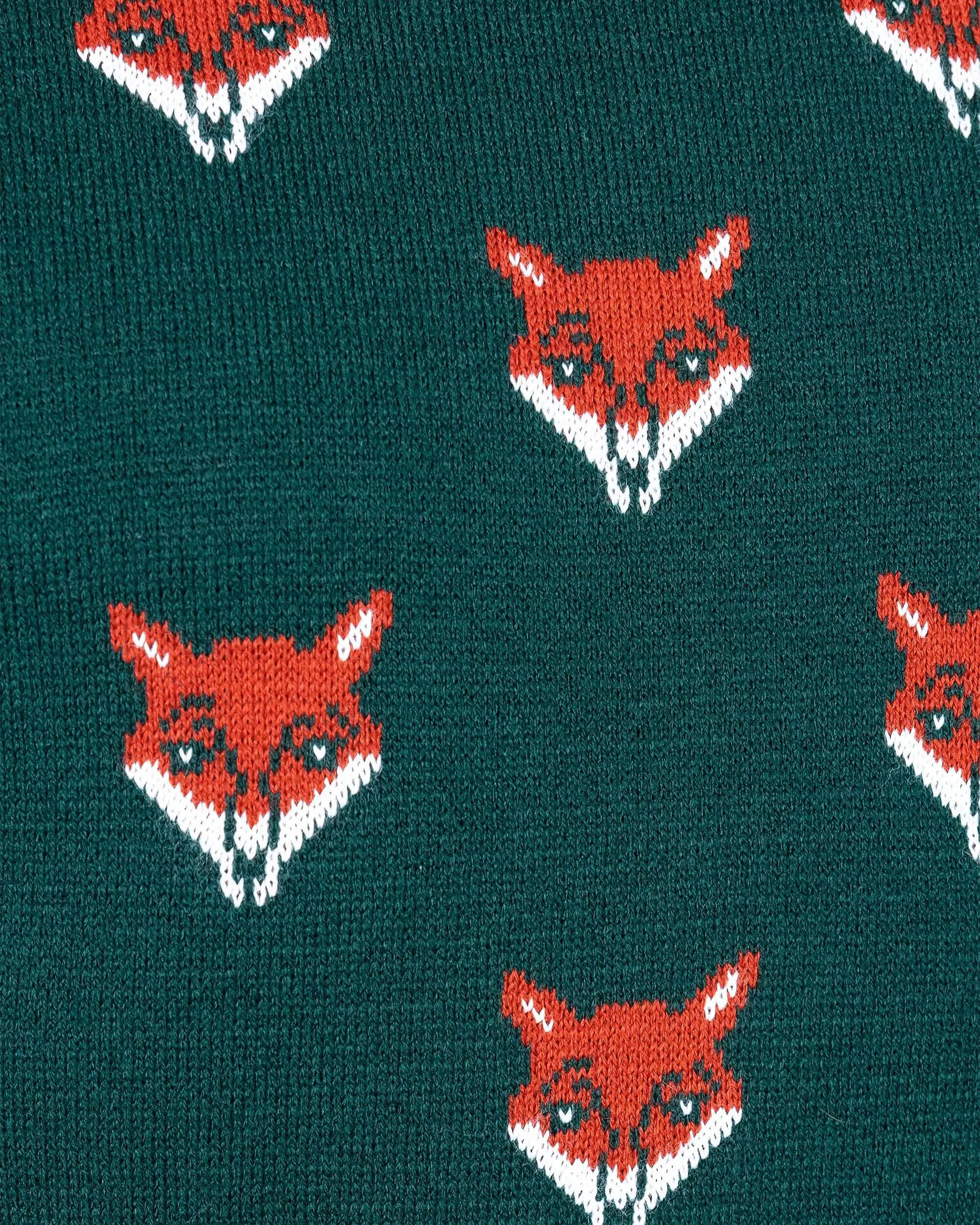 Forest Green Fox Head Jumper