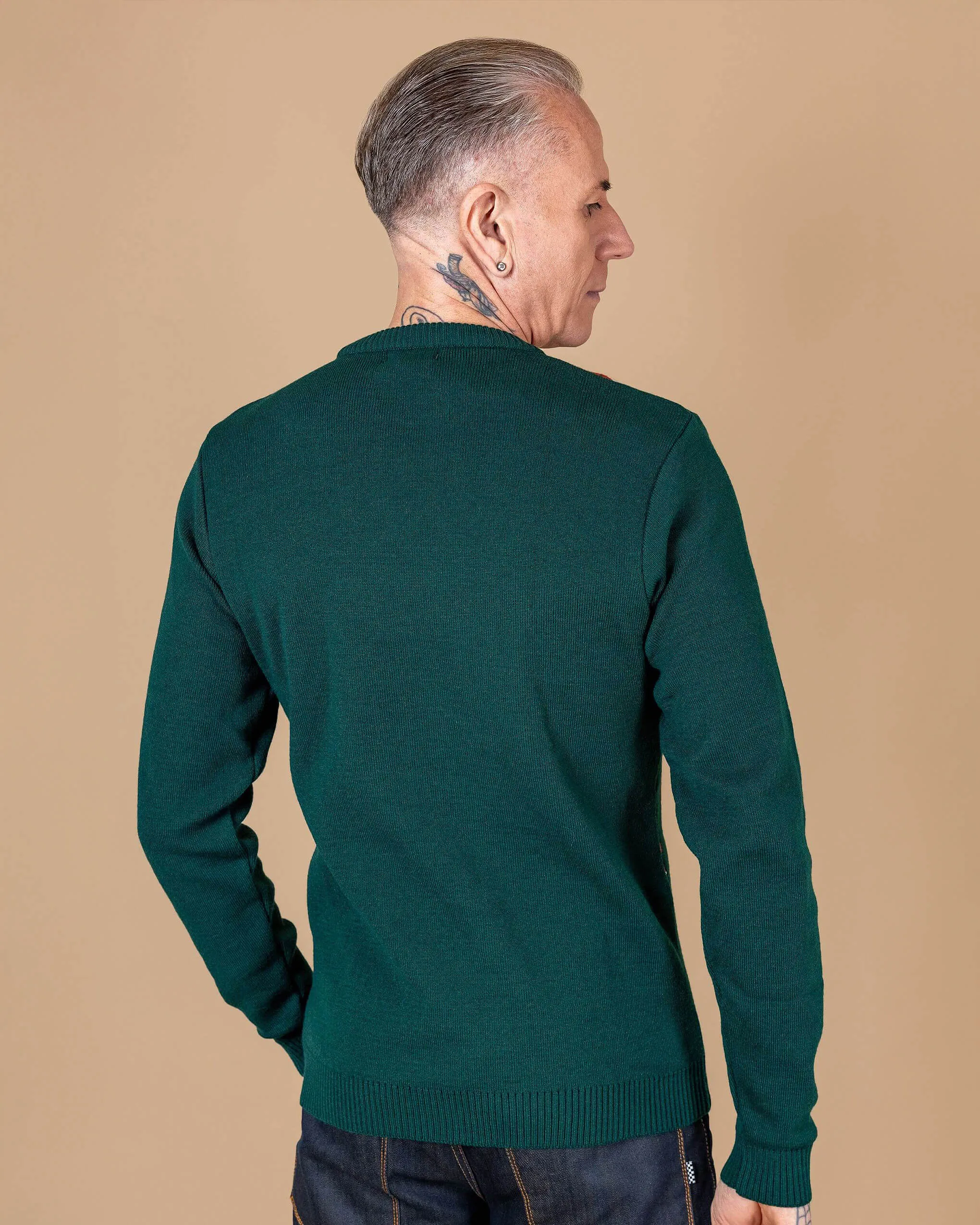 Forest Green Fox Head Jumper