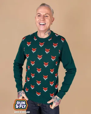 Forest Green Fox Head Jumper