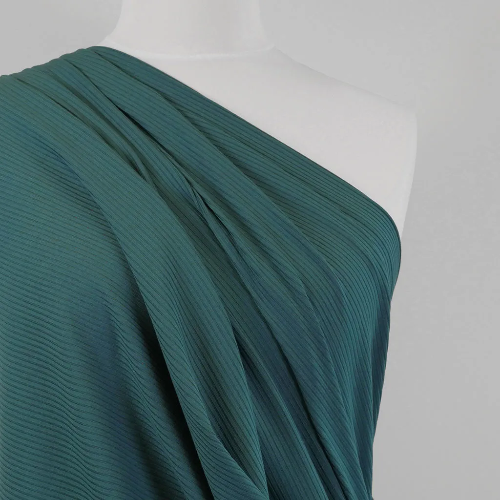 Fuji - Ocean Teal Bamboo and Elastane Rib Knit Fabric Sample