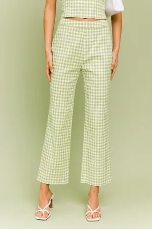 Gingham Straight Pants