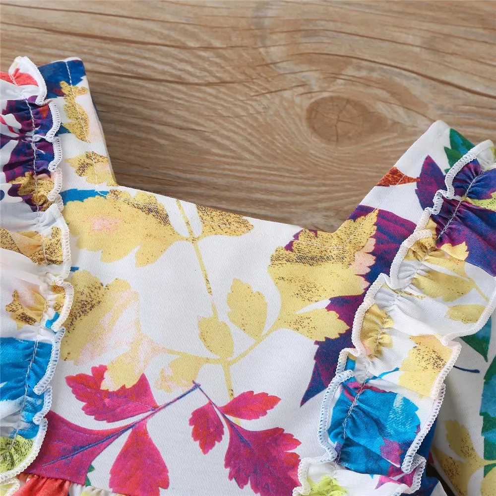 Girls Maple Leaf Printed Long Sleeve Top & Trousers Toddler Girls Wholesale