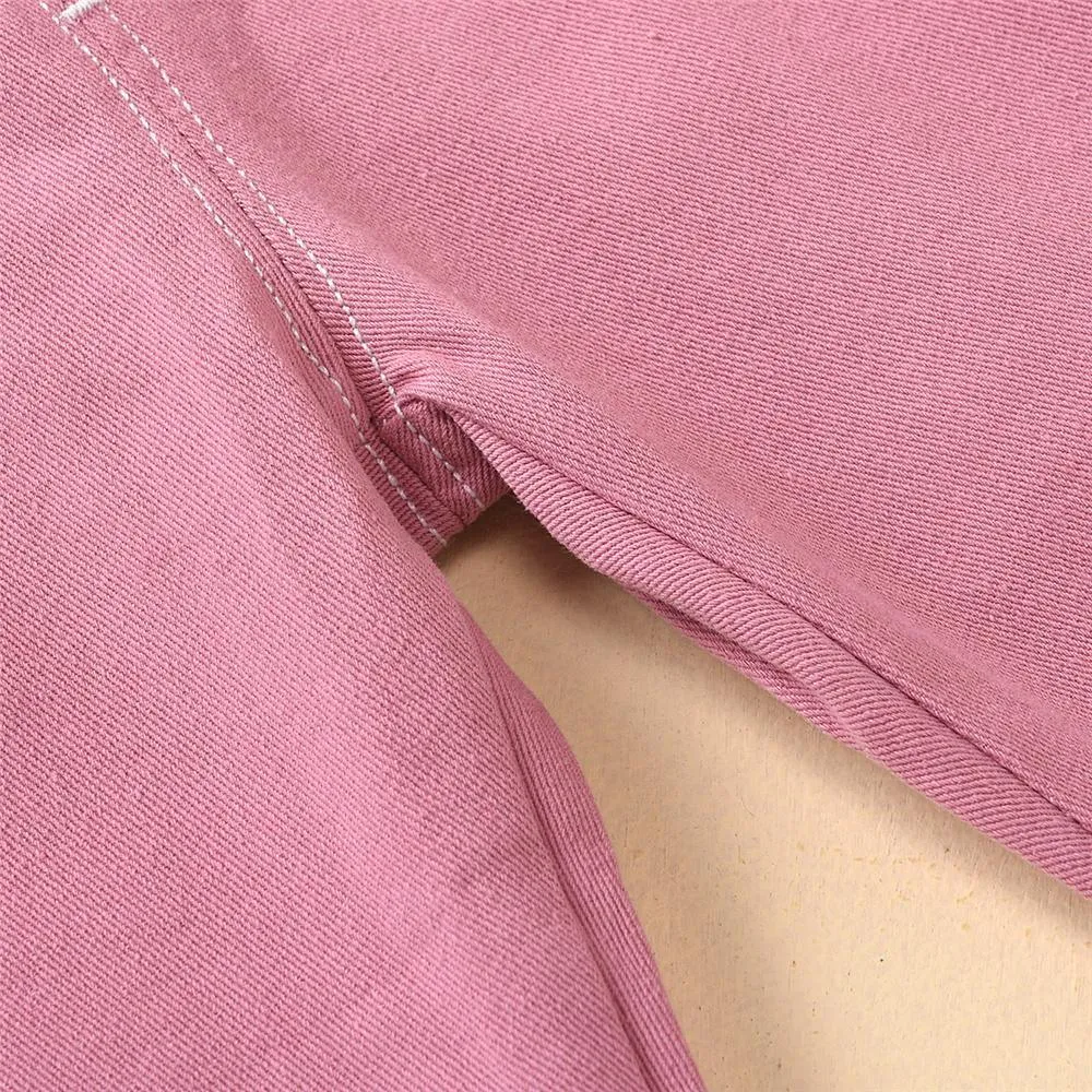 Girls Solid Color Pocket Trousers Wholesale Little Girl Boutique clothes