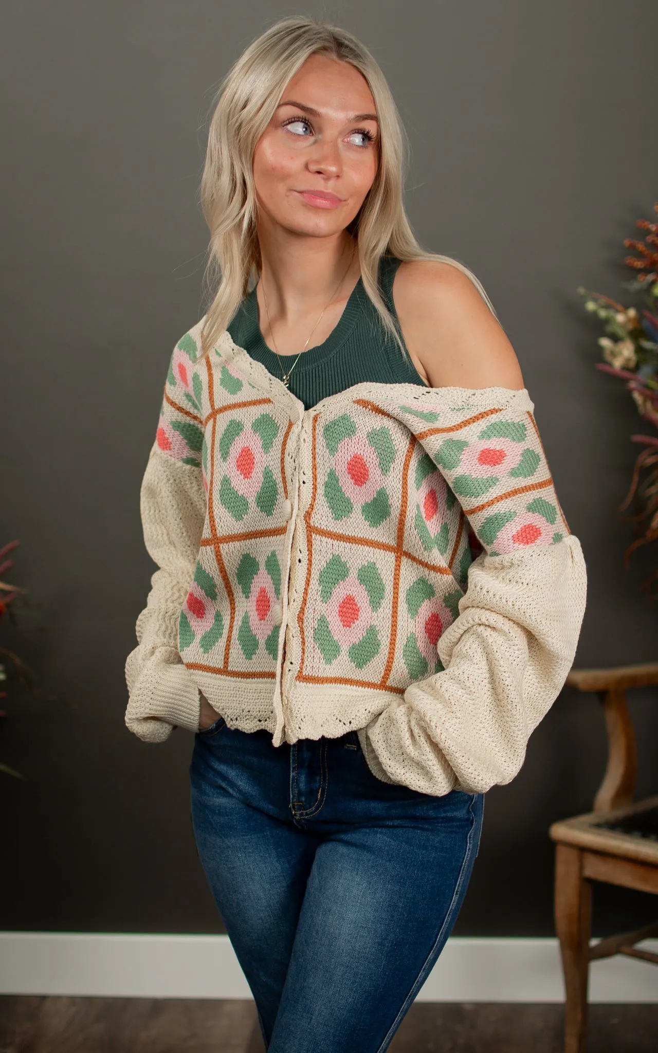 Greenhouse Floral Cardigan