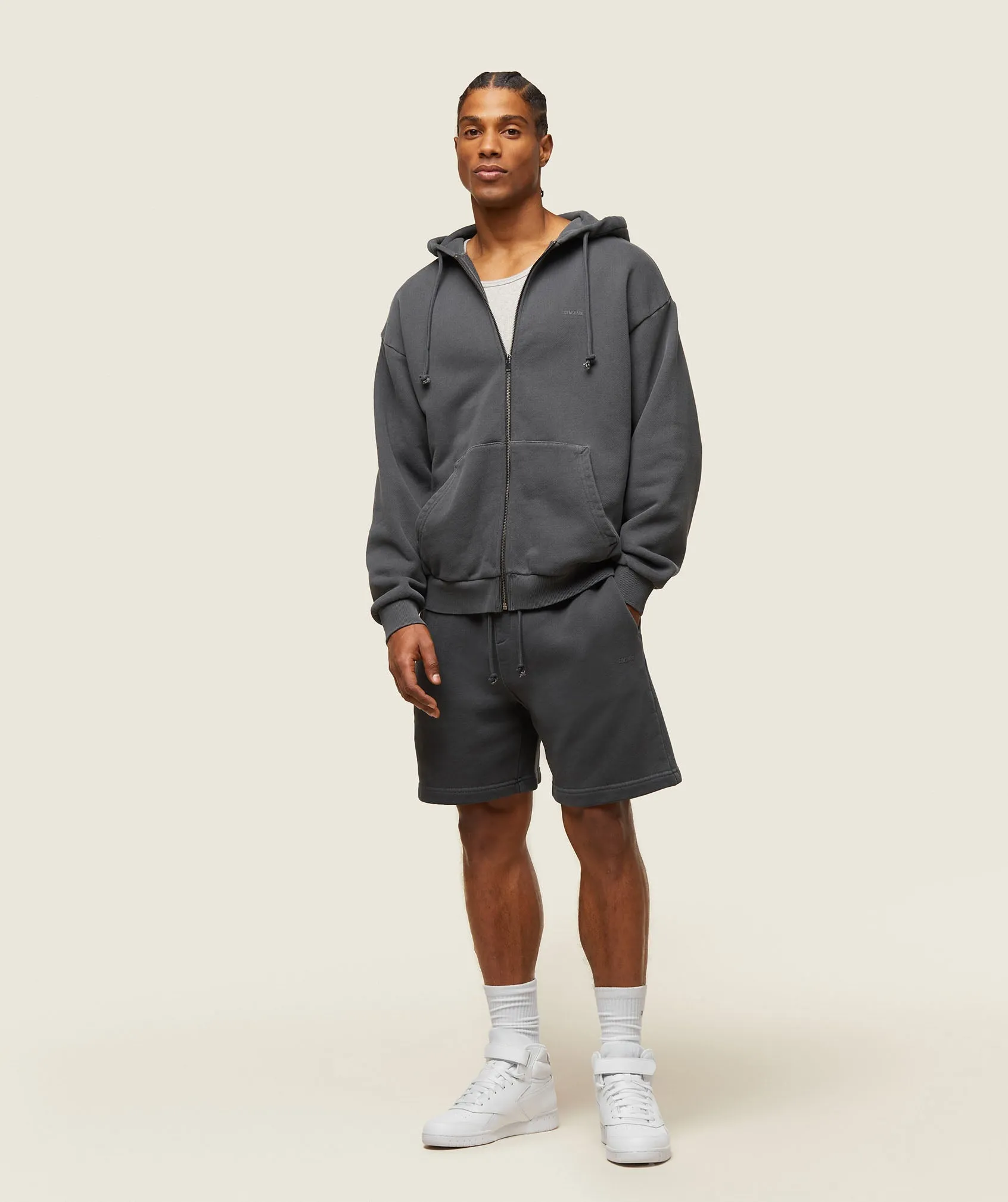 Gymshark everywear Relaxed Zip Hoodie - Black