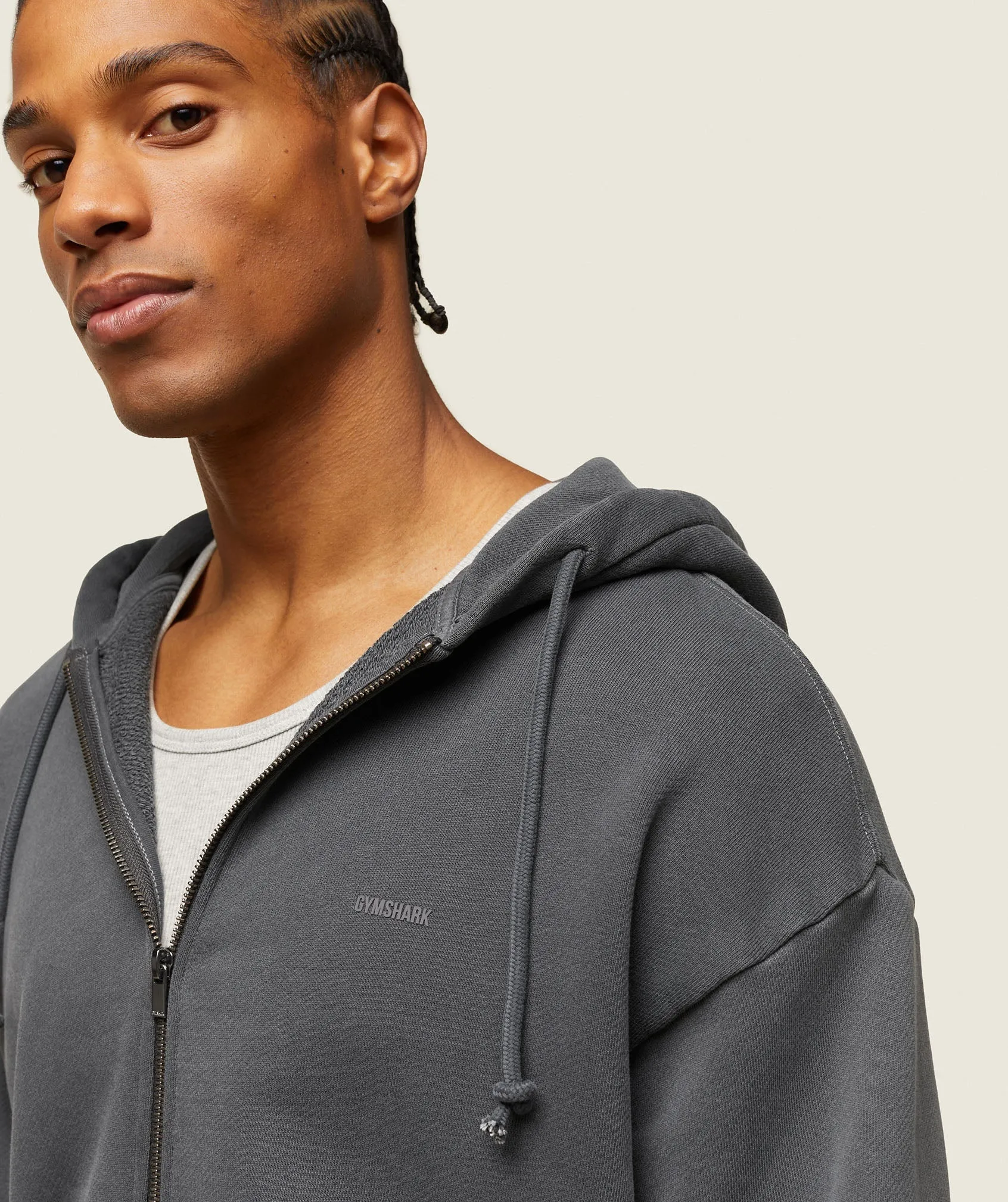 Gymshark everywear Relaxed Zip Hoodie - Black