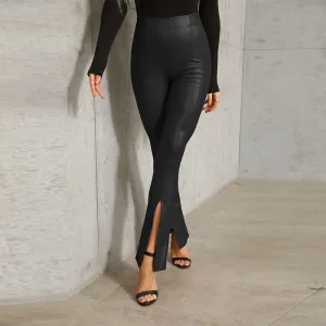High-waisted Stretch Bell Bottoms Split Pants Plus Size