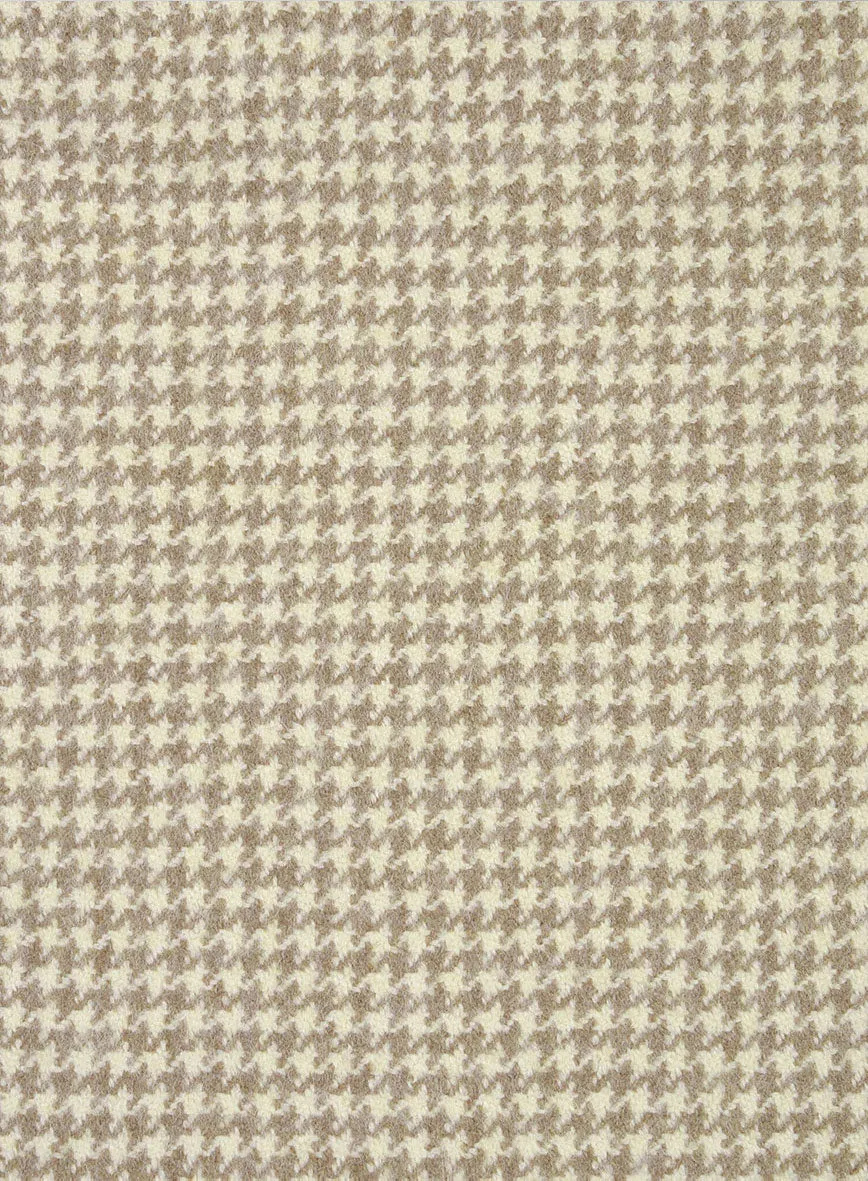 Highlander Heavy Beige Houndstooth Hunter Style Tweed Jacket
