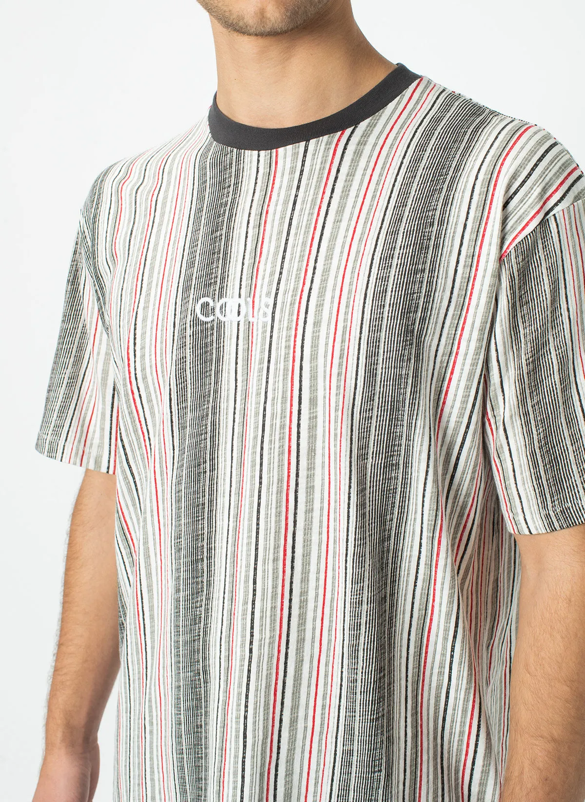 Homie Tee Grey Vert Stripe