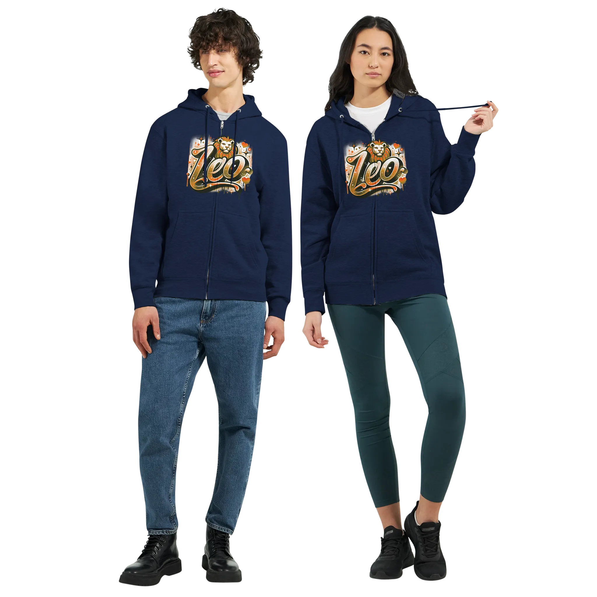 Inspired Zodiac LEO_ Sign/ Premium Unisex Zip Hoodies| www.staycollectionshop.com