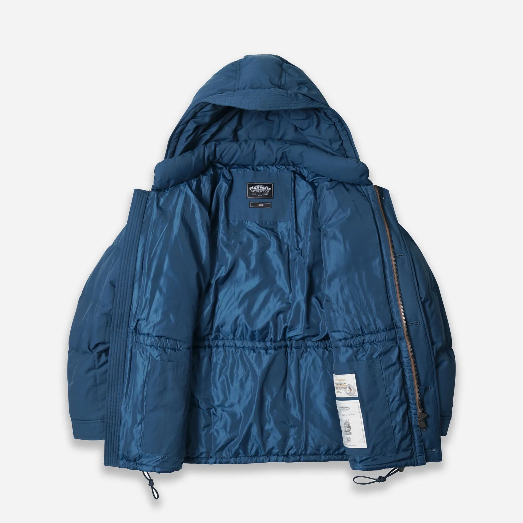 Deep Blue Karakoram Down Parka Jacket - Mens Winter Coat for Extreme Cold Weather