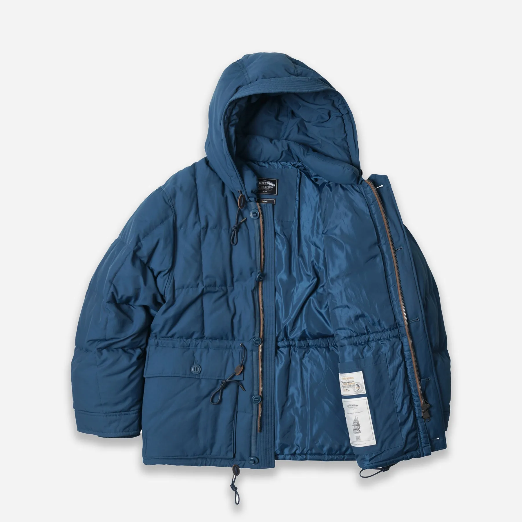 Deep Blue Karakoram Down Parka Jacket - Mens Winter Coat for Extreme Cold Weather