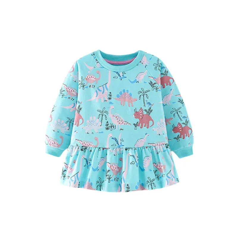 Kids Girls Cartoon Embroidery Applique Design Sweatshirts