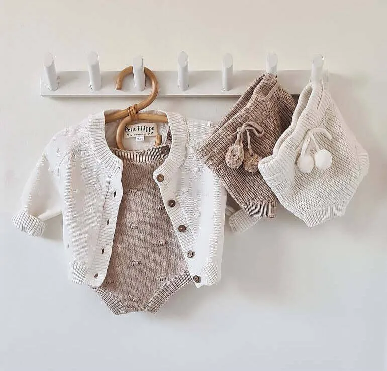 Knitted Jumpsuit - Cotton - Oatmeal