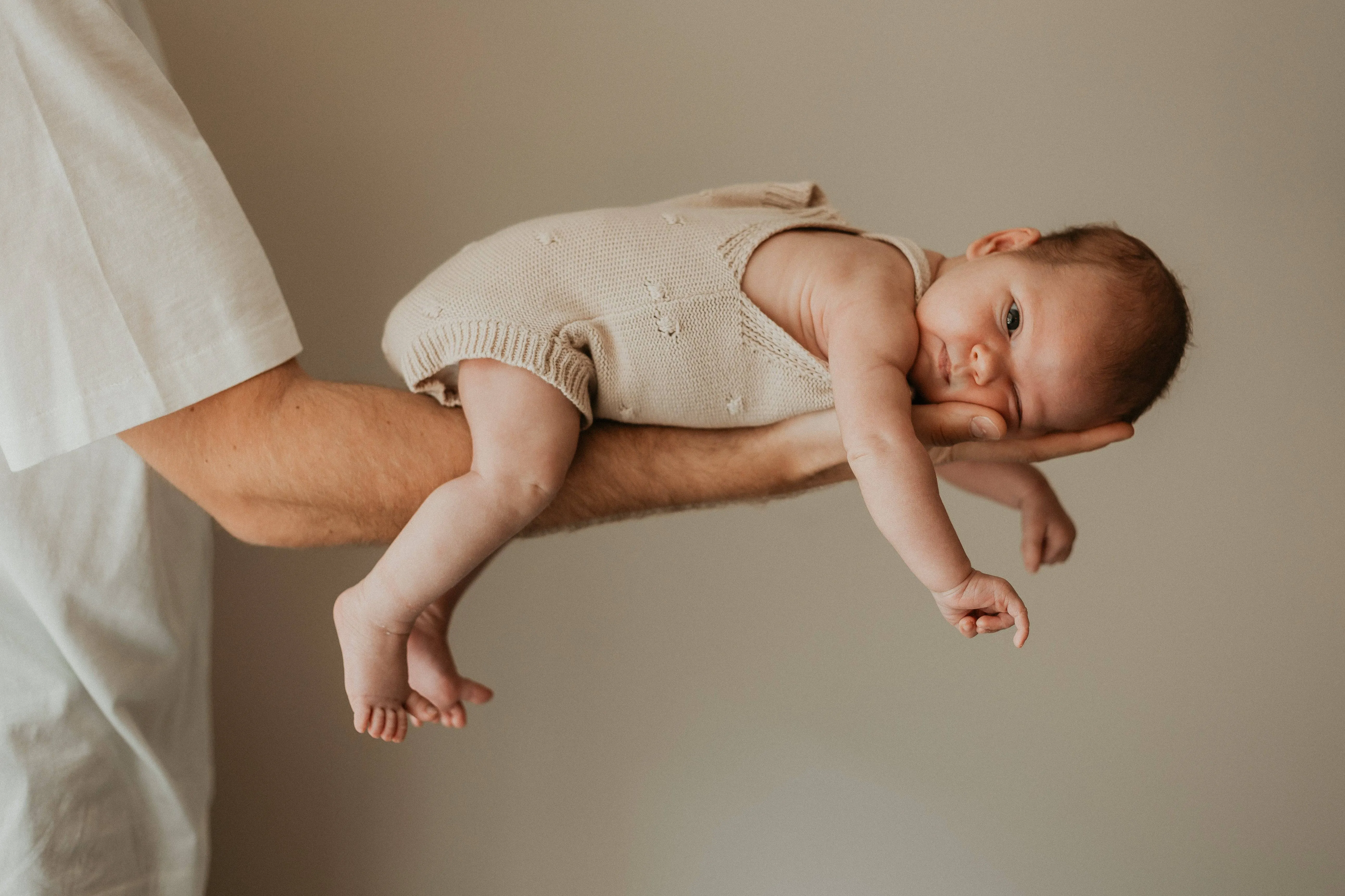 Knitted Jumpsuit - Cotton - Oatmeal