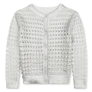 Lame Silver Knitted Cardigan