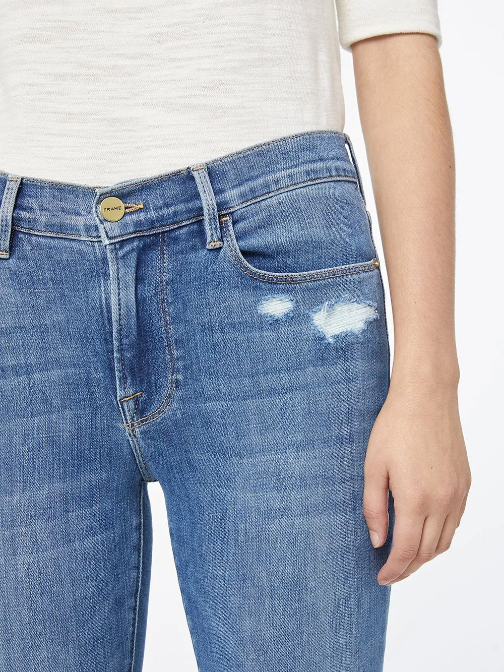 Le Skinny De Jeanne Crop Raw -- Sonoma Cut