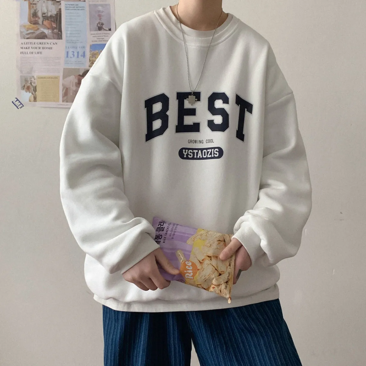Letter Printed Oversized Sweatshirts