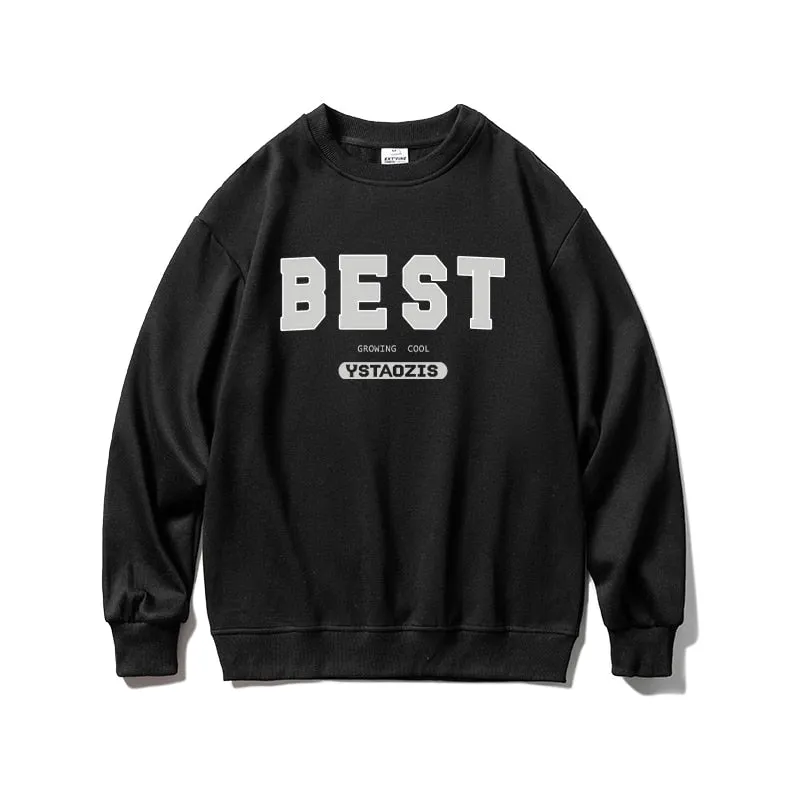Letter Printed Oversized Sweatshirts